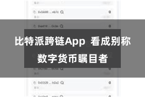 比特派跨链App  看成别称数字货币瞩目者